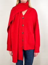 Medina Cardigan with Scarf in Tigerlily - The Shoe Hive