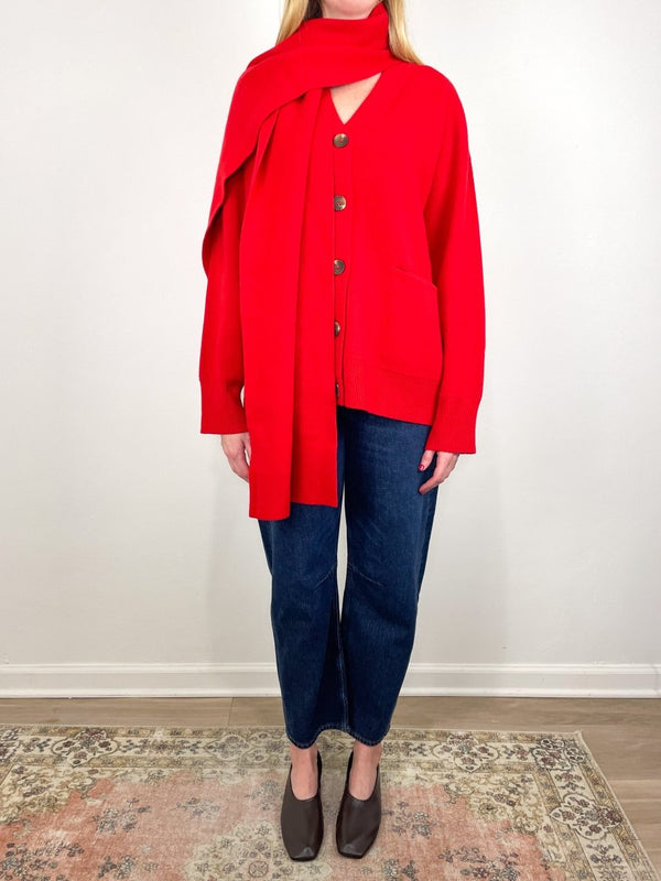 Medina Cardigan with Scarf in Tigerlily - The Shoe Hive