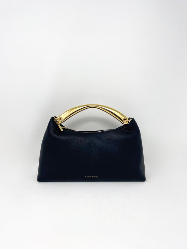Metal Handle Rhea in Black - The Shoe Hive