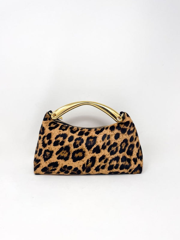 Metal Handle Rhea in Leopard - The Shoe Hive