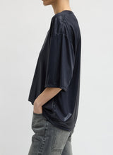 Metallic Knit Easy T in Navy - The Shoe Hive