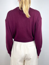 Mia Sweater in Burgundy - The Shoe Hive