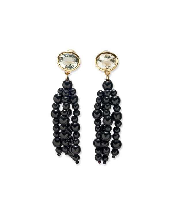 Midnight Masquerade Earrings in Black - The Shoe Hive