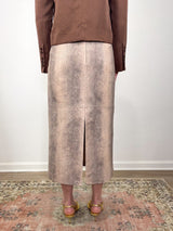 Miles Skirt in Taupe Python - The Shoe Hive