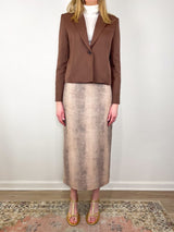 Miles Skirt in Taupe Python - The Shoe Hive