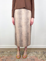 Miles Skirt in Taupe Python - The Shoe Hive