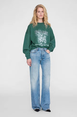 Miles Sweatshirt Leo Muse in Deep Emerald - The Shoe Hive