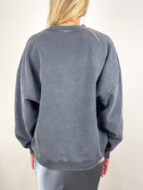Miles Sweatshirt NY in Washed Black - The Shoe Hive