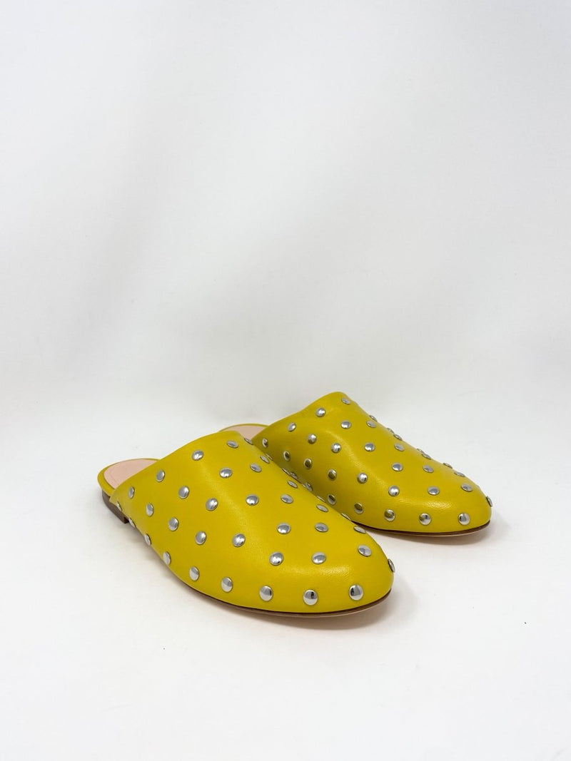 Milly Mule in Jaune - The Shoe Hive