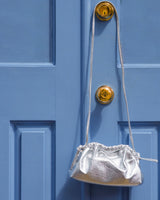 Mini Cloud Clutch in Silver - The Shoe Hive