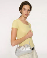 Mini Cloud Clutch in Silver - The Shoe Hive