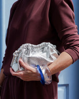 Mini Cloud Clutch in Silver - The Shoe Hive