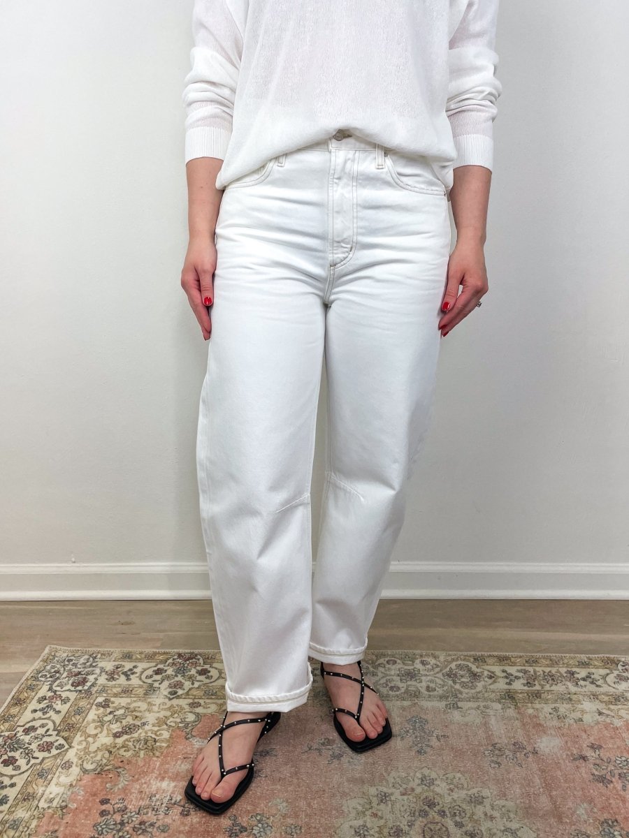 【THE MOZZ】Hive Denim EZ - MID RISE STRAIGHT LEG JEANS IN CLEAR HOTFIX in VINTAGE
