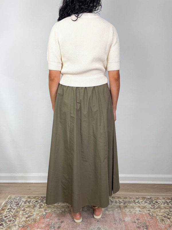 Mixed Media Dress in Ivory - The Shoe Hive