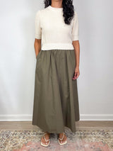 Mixed Media Dress in Ivory - The Shoe Hive