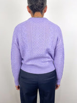 Mixed Stitch Pullover in Lavender - The Shoe Hive