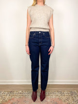 Mock Neck Sleeveless Sweater in Marble Melange - The Shoe Hive