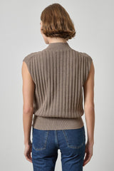 Mock Neck Sweater in Mink - The Shoe Hive