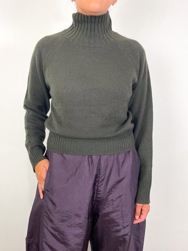 Mock Neck Sweater in Pine Tree - The Shoe Hive