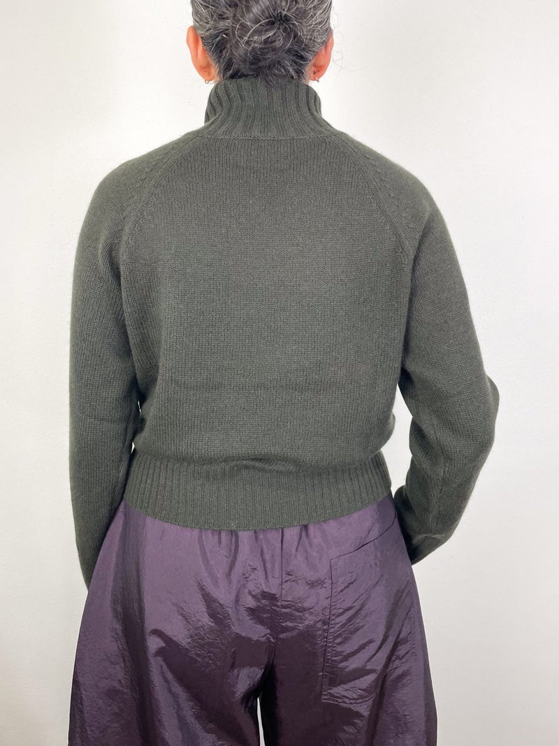 Mock Neck Sweater in Pine Tree - The Shoe Hive