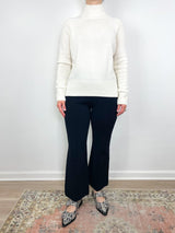 Mockneck Sweater in Fleur De Sel - The Shoe Hive