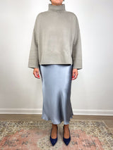 Mockneck Sweater in Limestone - The Shoe Hive