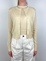 Moni Crop Cardigan in Butter Yellow - The Shoe Hive