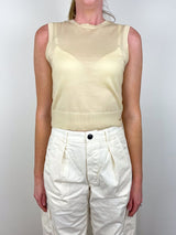 Moni Crop Tank in Butter Yellow - The Shoe Hive