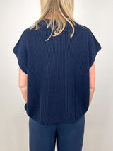 Montecito Sweater Vest in Marine - The Shoe Hive