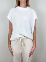 Montecito Sweater Vest in White - The Shoe Hive