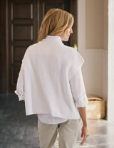 Montecito Sweater Vest in White - The Shoe Hive