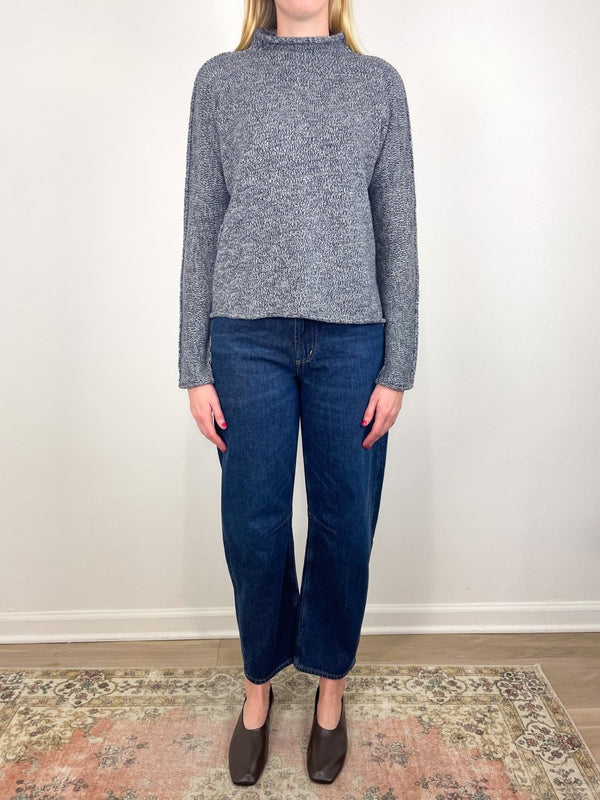 Monterey Sweater in Japanese Black Melange - The Shoe Hive