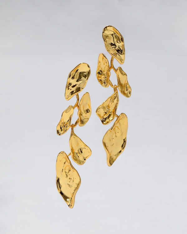 Mosaic Molten Gold Post Earring - The Shoe Hive