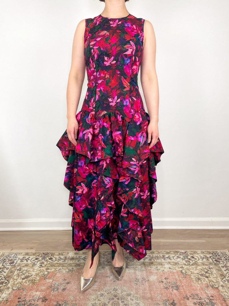 Mural Dress in Hibiscus - The Shoe Hive