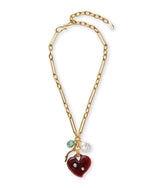 Murano Heart Necklace in Multi - The Shoe Hive