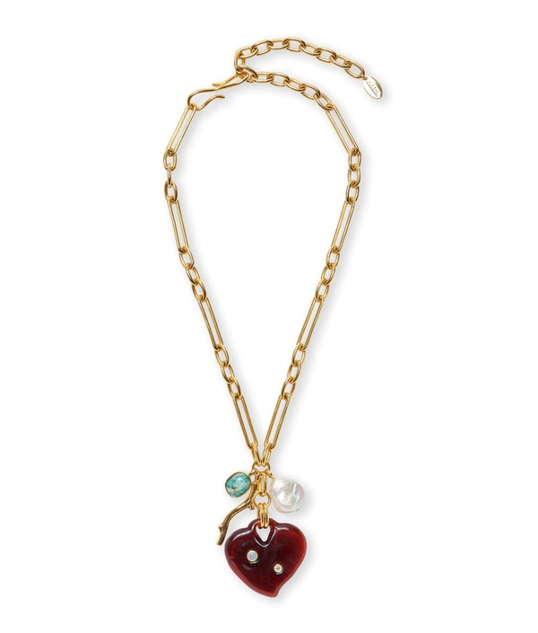 Murano Heart Necklace in Multi - The Shoe Hive