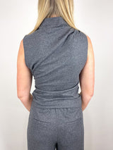 Mylie Sleeveless Top in Medium Heather Grey - The Shoe Hive