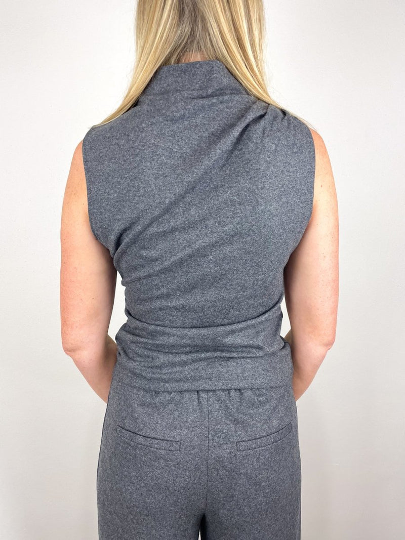 Mylie Sleeveless Top in Medium Heather Grey - The Shoe Hive