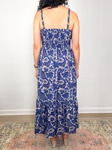 Nadine Cami Midi Dress in Ocean - The Shoe Hive