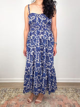 Nadine Cami Midi Dress in Ocean - The Shoe Hive