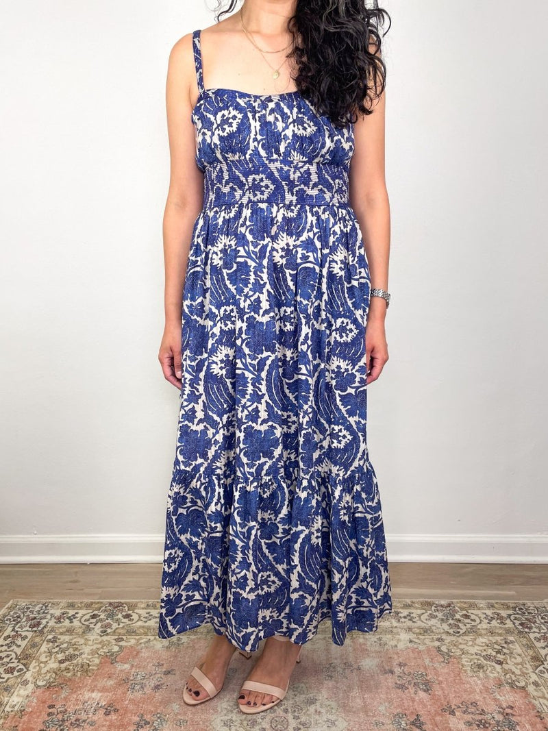 Nadine Cami Midi Dress in Ocean - The Shoe Hive