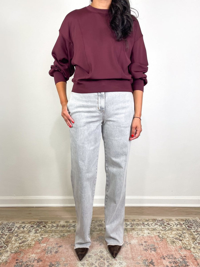 Nessa Denim Pant in Powder Grey - The Shoe Hive