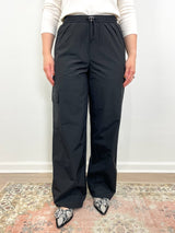 Nylon Cargo Pant in Jet Black - The Shoe Hive