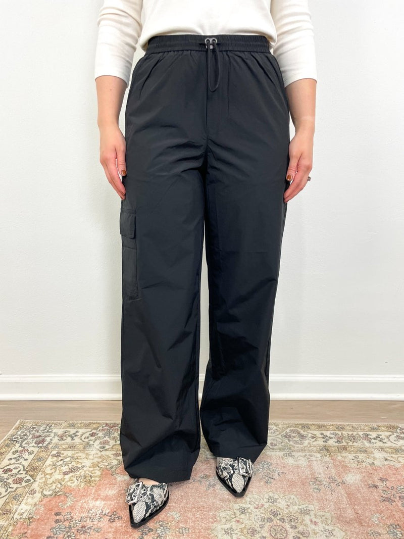 Nylon Cargo Pant in Jet Black - The Shoe Hive