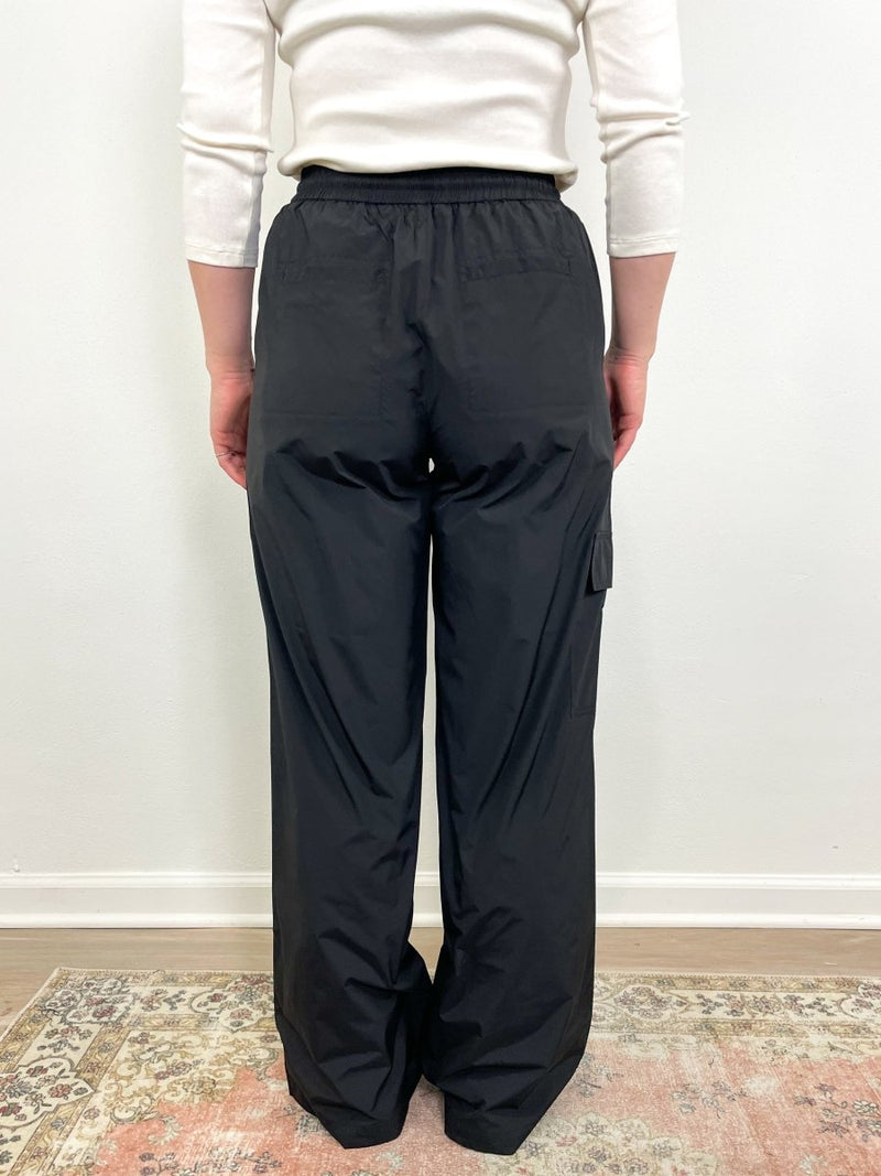 Nylon Cargo Pant in Jet Black - The Shoe Hive