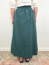 Nylon Maxi Skirt in Elm - The Shoe Hive