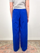 Nylon Snap Pull On Jogger in Blue - The Shoe Hive