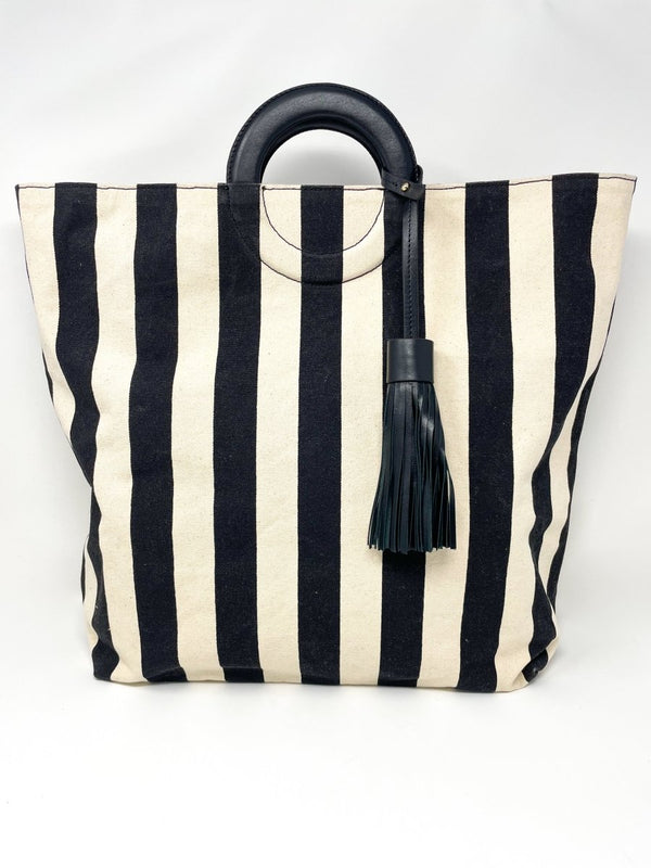 Oberkampf Grand Tote Bag in Black & White - The Shoe Hive