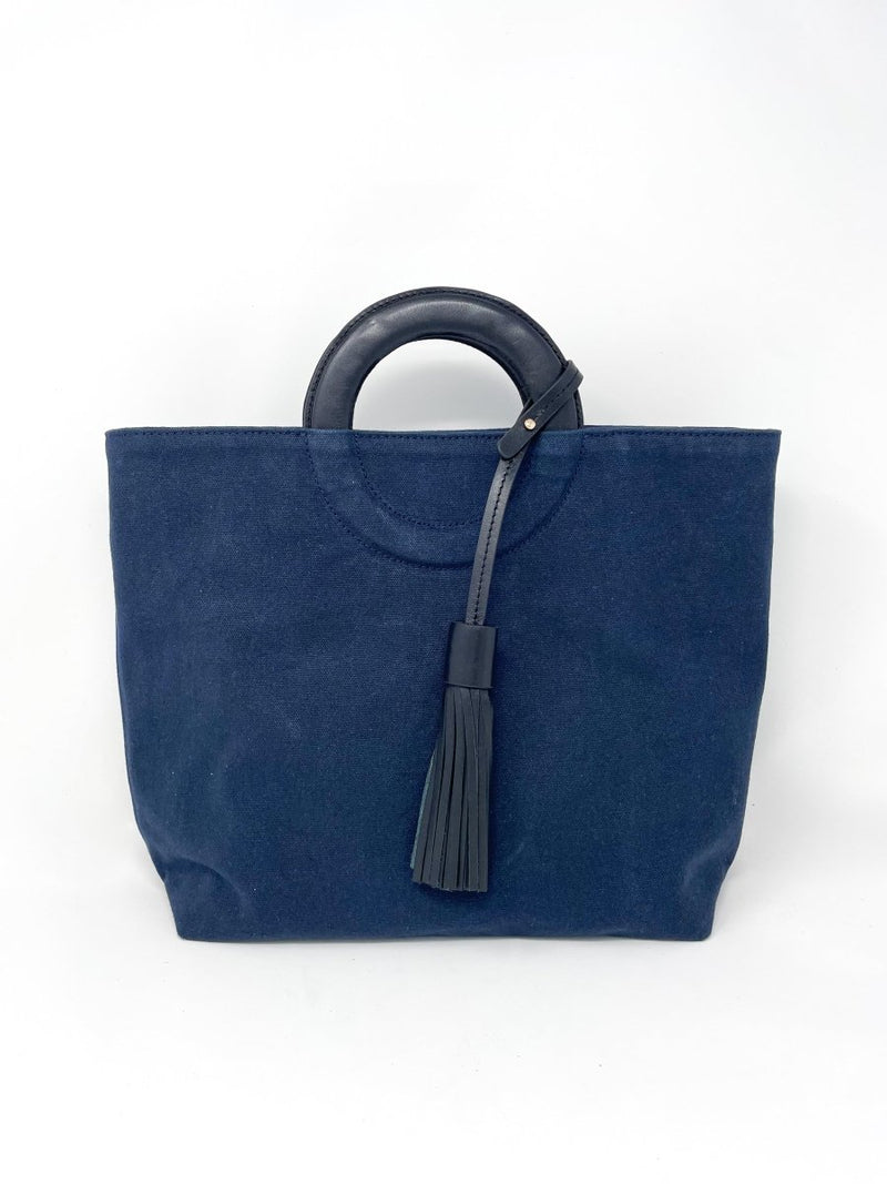 Oberkampf Medium Tote Bag in Navy - The Shoe Hive