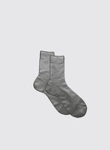 One Ribbed Laminated Socks in Fumo - The Shoe Hive